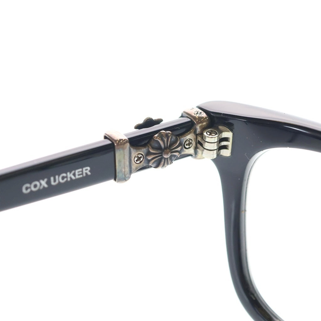 CHROME HEARTS(クロムハーツ) COX UCKER CHクロステンプルウェリントン メガネ アイウェア ブラック/シルバー