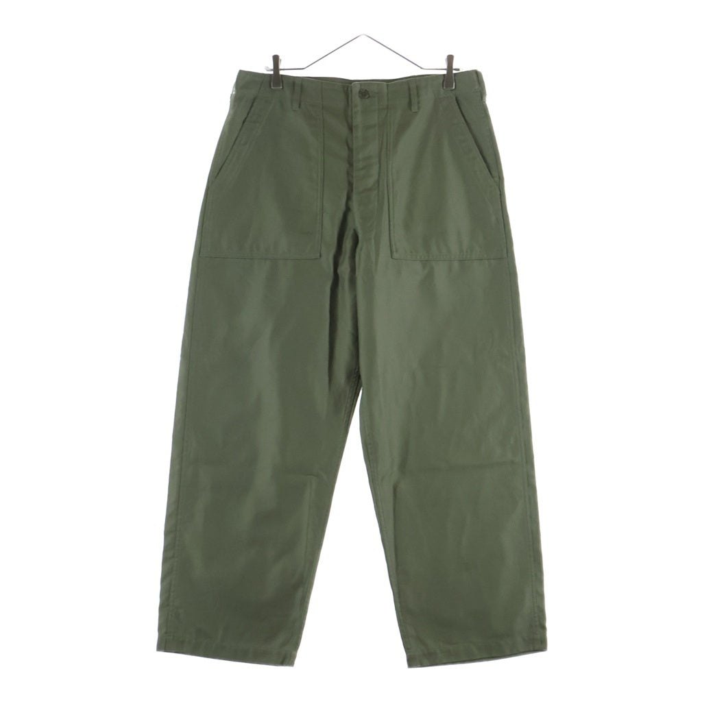 INTERIM(インテリム) GIZA BACK SATIN BAKER PANTS ギザバックサテンベイカーパンツ カーキ