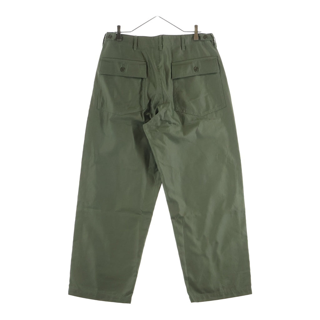 INTERIM(インテリム) GIZA BACK SATIN BAKER PANTS ギザバックサテンベイカーパンツ カーキ