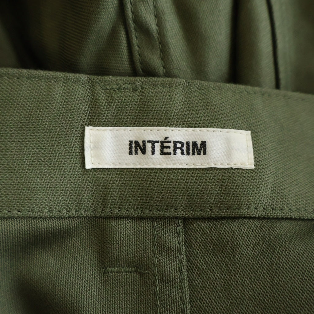 INTERIM(インテリム) GIZA BACK SATIN BAKER PANTS ギザバックサテンベイカーパンツ カーキ