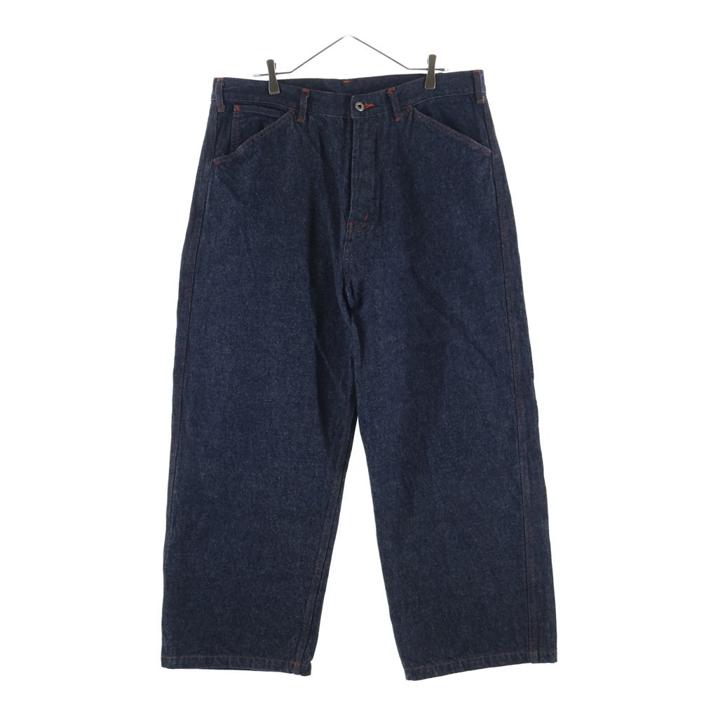 NO BRAND ノーブランド Gurank グランク 13oz raw denim painter pants バギー シンチバック ペインターパンツ サックスブルー NO BRAND(ノーブランド) Gurank グランク 13oz raw denim painter