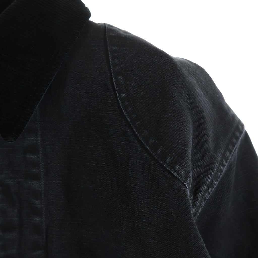 NO BRAND(ノーブランド) Gurank グランク CH hunting JK コットンヘンプ ハンティング ジャケット コート ブラック 2547