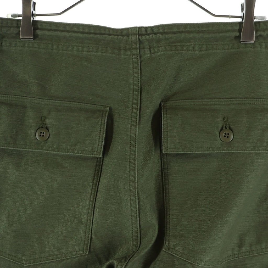 Needles(ニードルス) String Fatigue Pant Back Sateen バックサテン ミリタリー ファティーグパンツ カーキ QV147