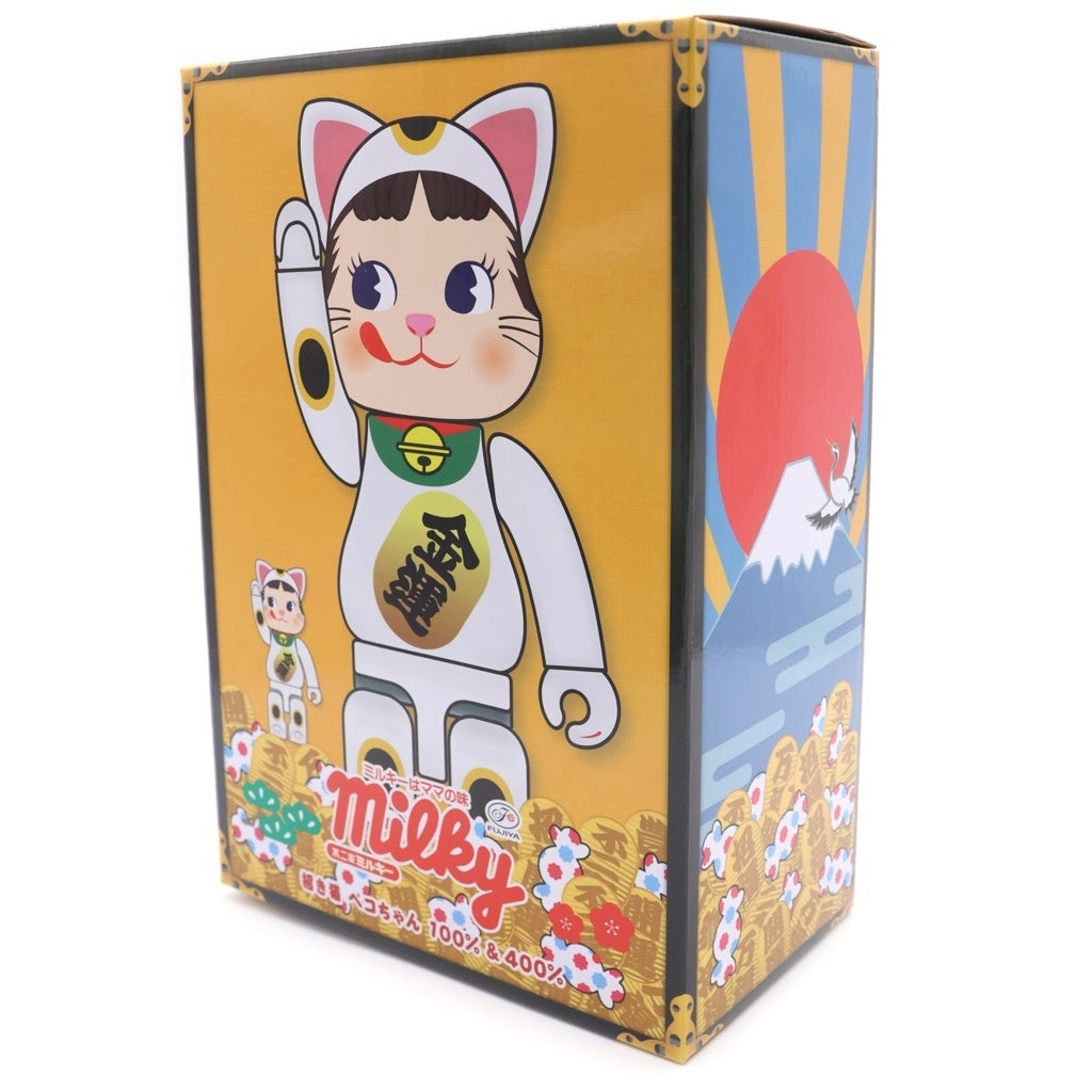 MEDICOM TOY(メディコムトイ) ×不二家 ペコちゃん 招き猫 400%&100% フィギュア 人形 ホワイト