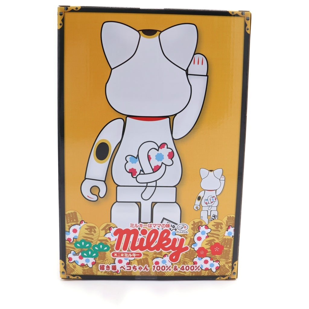 MEDICOM TOY(メディコムトイ) ×不二家 ペコちゃん 招き猫 400%&100% フィギュア 人形 ホワイト