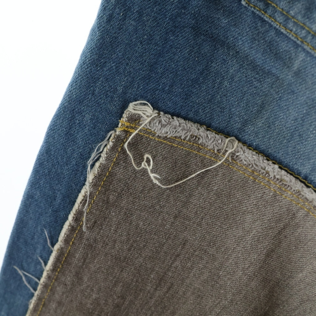 KHOKI(コッキ) 21AW Y Denim Pants 再構築 デニムパンツ インディゴ/ブラウン 21aw-p-04