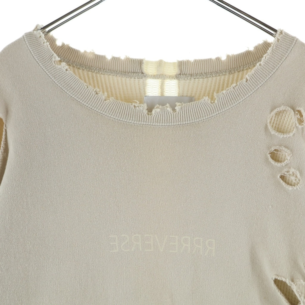 Stein(シュタイン) OVERSIZED LAYERED SWEAT LS ダメージ加工 オーバーサイズ サーマルレイヤード スウェットトレーナー グレー ST.239
