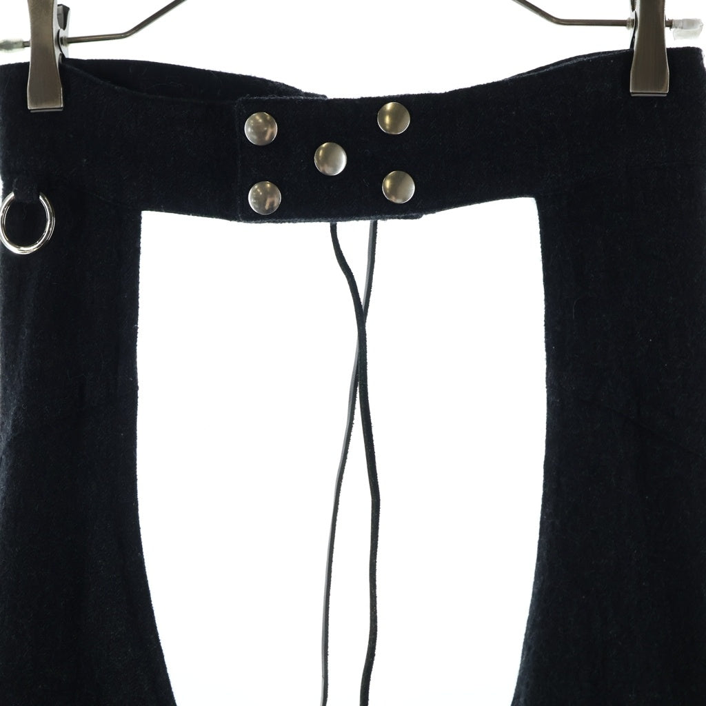 MASU(エムエーエスユー) 22AW TOWN CHAPS チャップスモカ レイヤード ウール 変形パンツ ブラック MVFW-PT1222