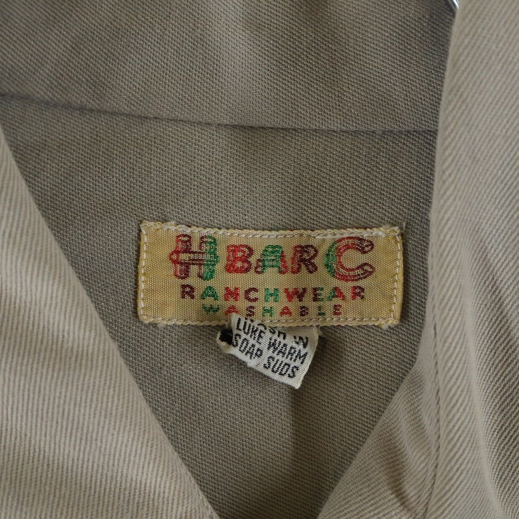 HBARC(エイチバーシー) 50S VINTAGE Western Shirt ヴィンテージ レインボータグ ウエスタン 長袖シャツ ブラウン