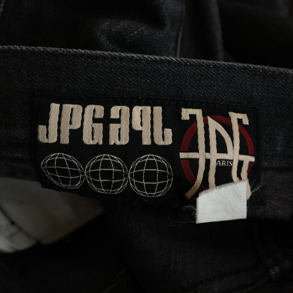 Jean Paul GAULTIER(ジャンポールゴルチエ) 裾リブ ボタンフライ デニムパンツ ブラック