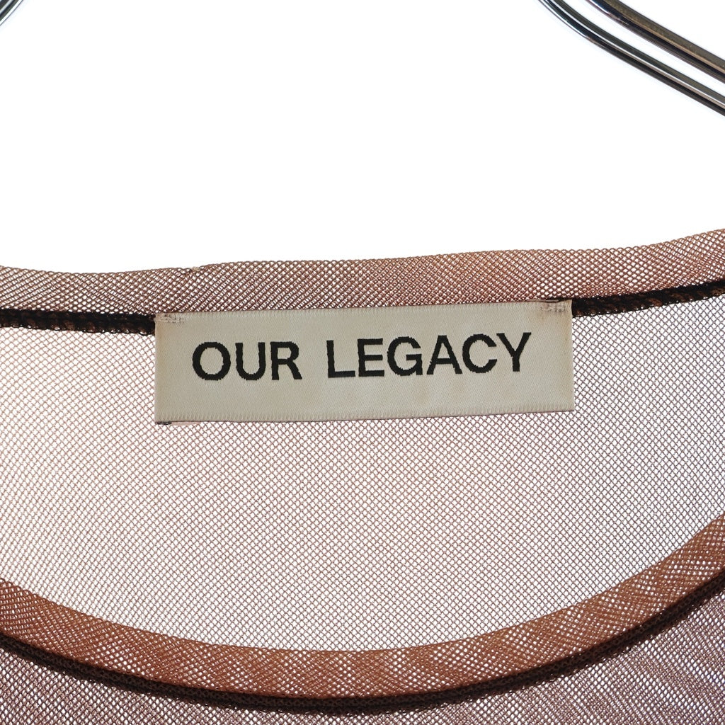 OUR LEGACY(アワーレガシー) 23SS ダークライトプリント メッシュ 長袖Tシャツ カットソー レッド M2236RSD