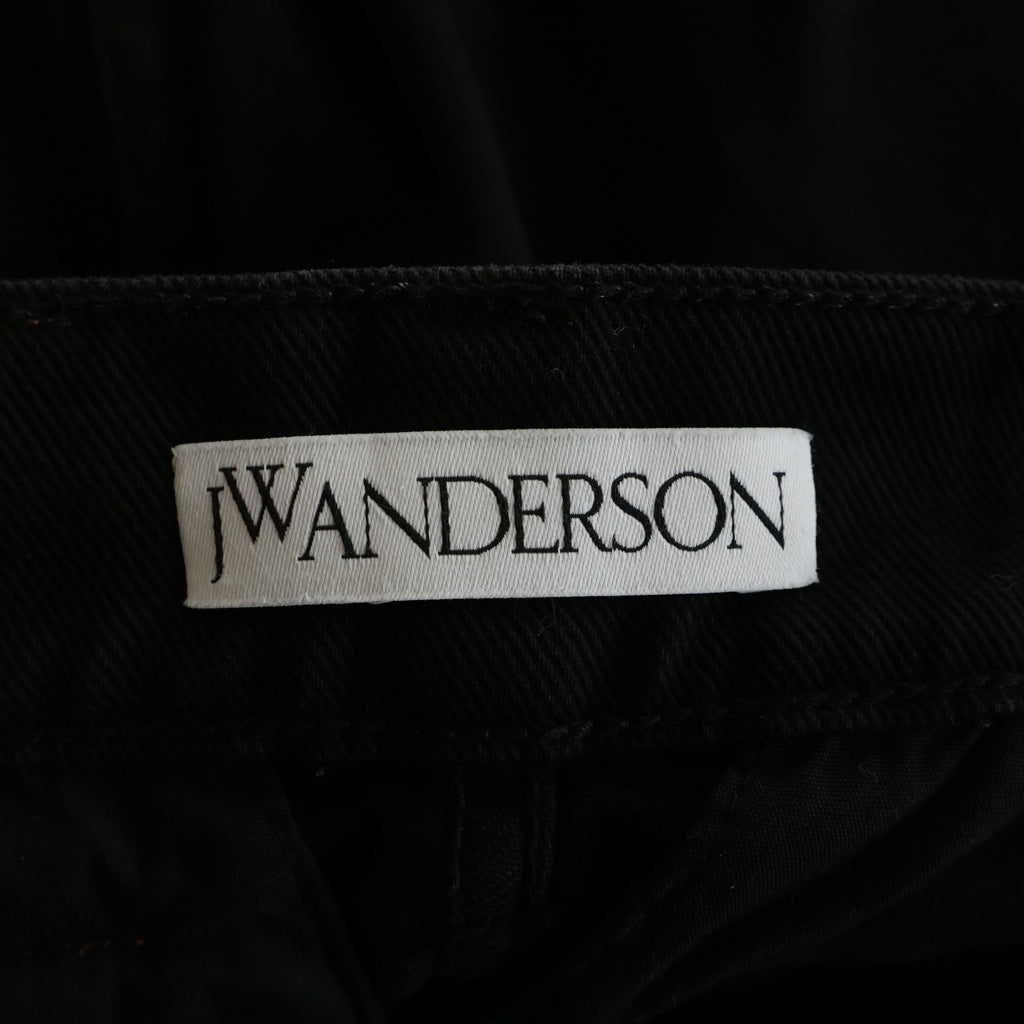 J.W.ANDERSON(ジェー ダブリュー アンダーソン) ロゴグリッド ジーンズ ワイドパンツ ブラック DT0031PG0823999