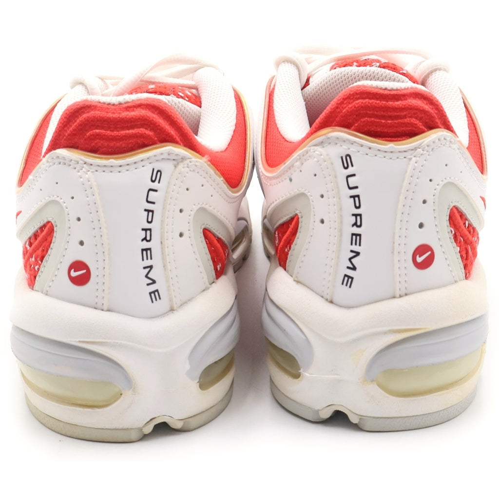 NIKE(ナイキ) ×Supreme AIR MAX TAILWIND 4 AT3854-100 シュプリーム エアマックステイルウィンド4 ローカットスニーカー ホワイト/レッド US11.5/29.5cm