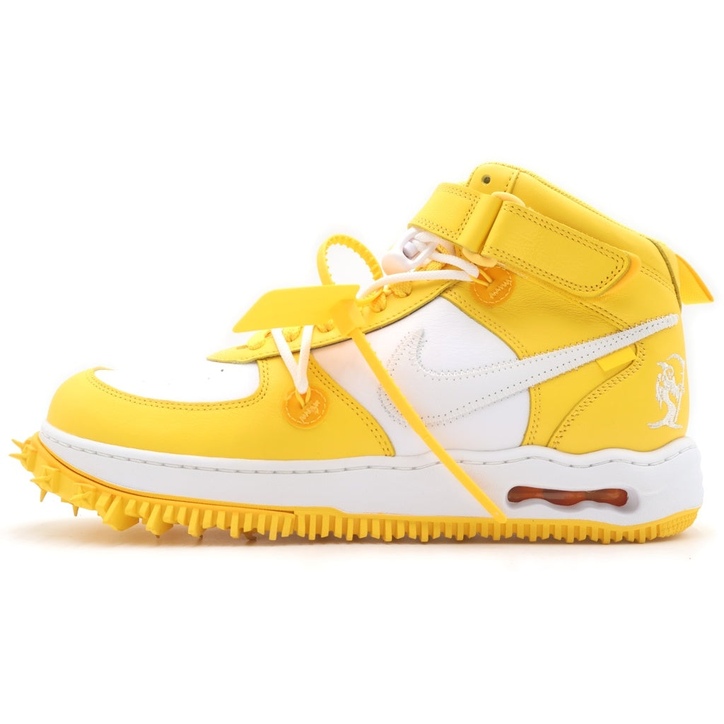 NIKE(ナイキ) ×OFF-WHITE AIR FORCE1 MID SP LTHR DR0500-101 オフ ホワイト エアフォース1 ハイカットスニーカー イエロー US12/30cm