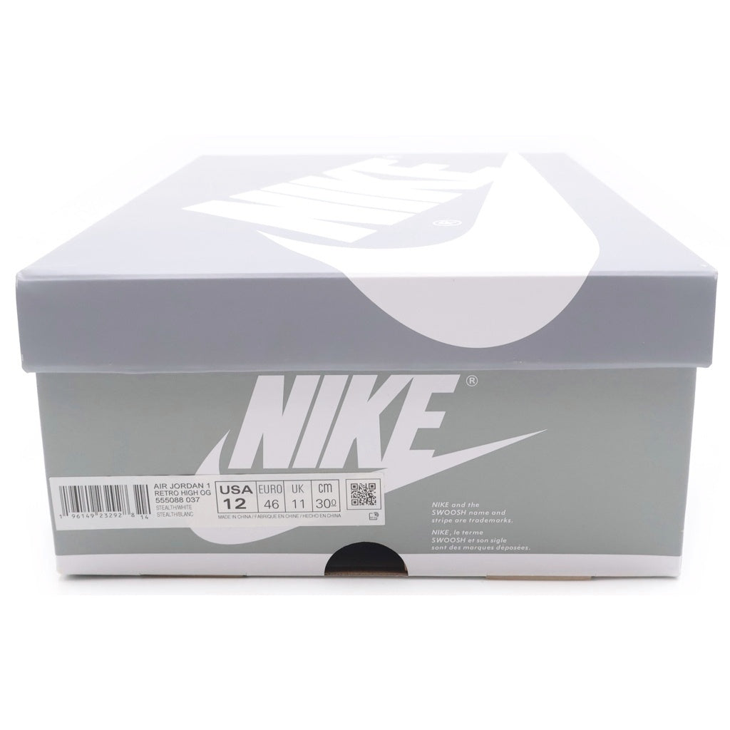 NIKE(ナイキ) AIR JORDAN1 RETRO HIGH OG STEALTH 555088-037 エアジョーダン1 ステルス ハイカットスニーカー グレー/ホワイト US12/30cm