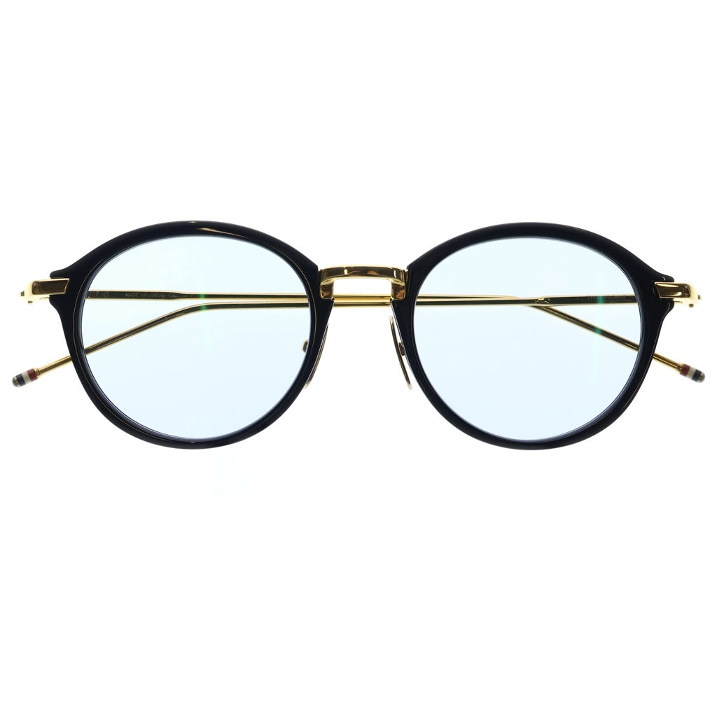THOM BROWNE(トムブラウン) ボストンフレーム カラーレンズ サングラス アイウェア メガネ 眼鏡 ブラック/ゴールド TB-011-F