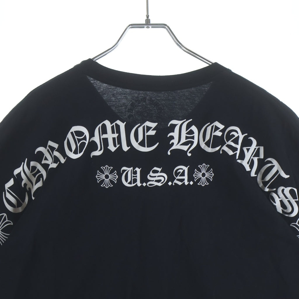 CHROME HEARTS(クロムハーツ) BACK ARCH USA LOGO TEE バックアーチ USAロゴ 半袖Tシャツ カットソー ブラック