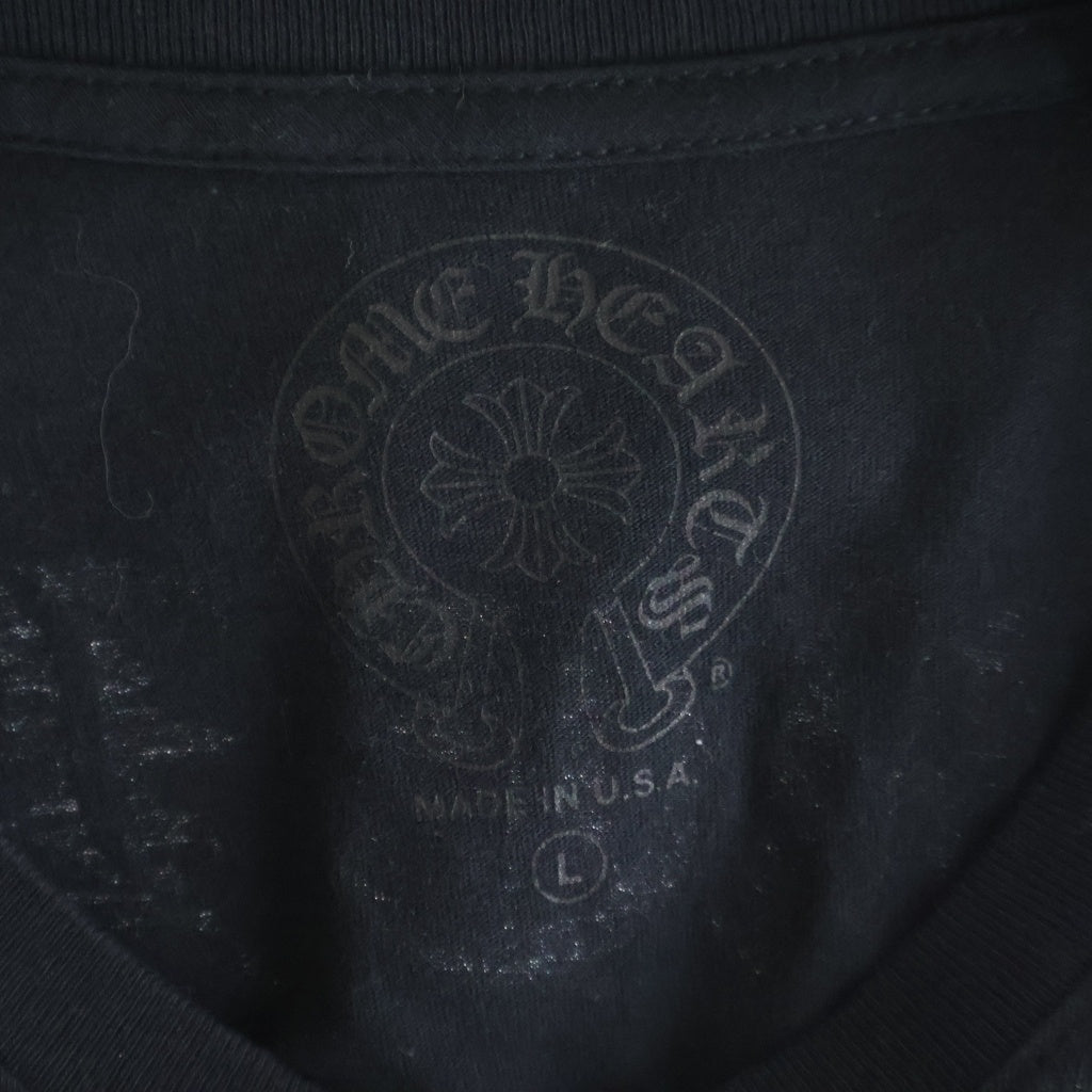 CHROME HEARTS(クロムハーツ) BACK ARCH USA LOGO TEE バックアーチ USAロゴ 半袖Tシャツ カットソー ブラック