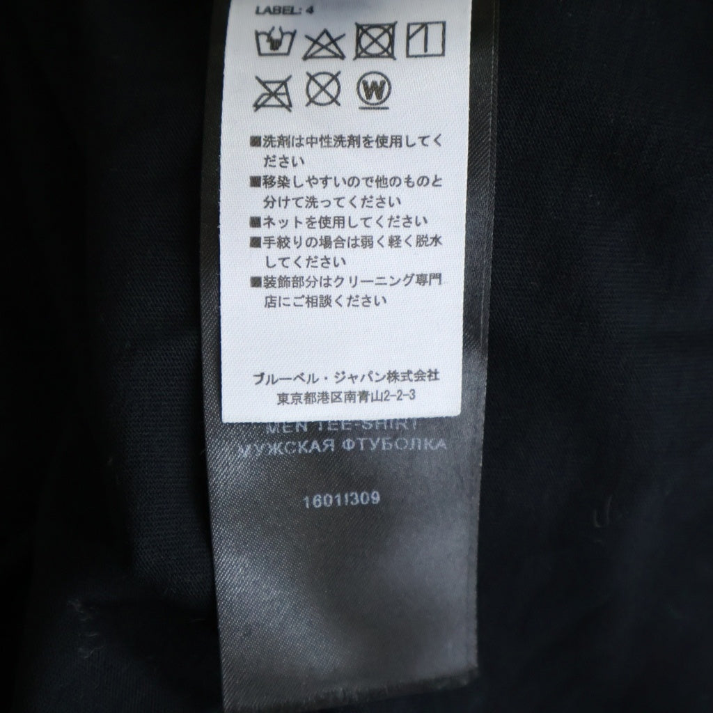BALMAIN(バルマン) レインボーロゴ 半袖Tシャツ ブラック 1601I309