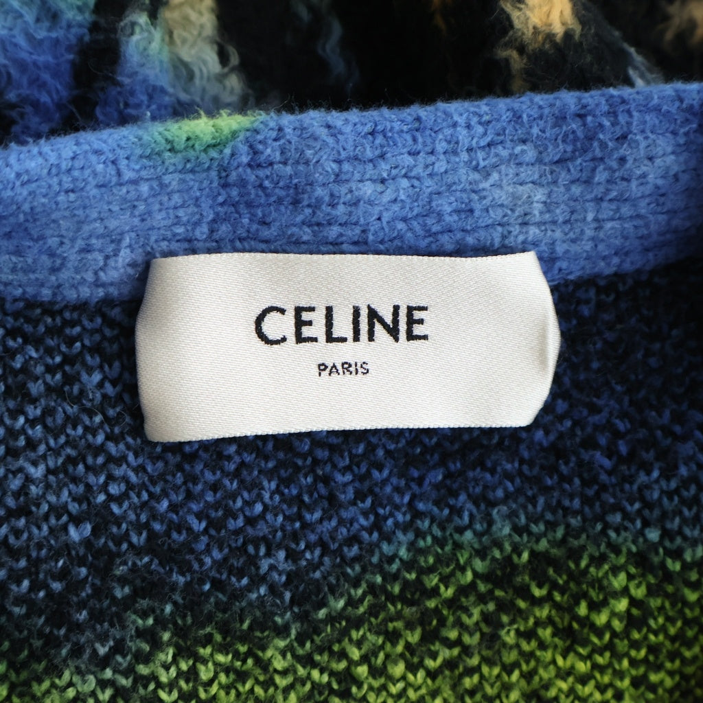 CELINE(セリーヌ) 23SS サンセットジャガード トロピカル ニットセーター カーディガン マルチ 2AH57421U