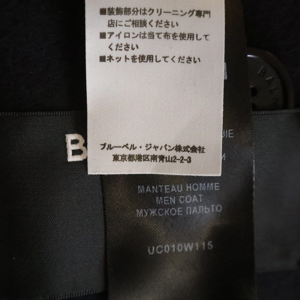 BALMAIN(バルマン) Wool Coat ウール ドレスPコート ブラック UC010W115