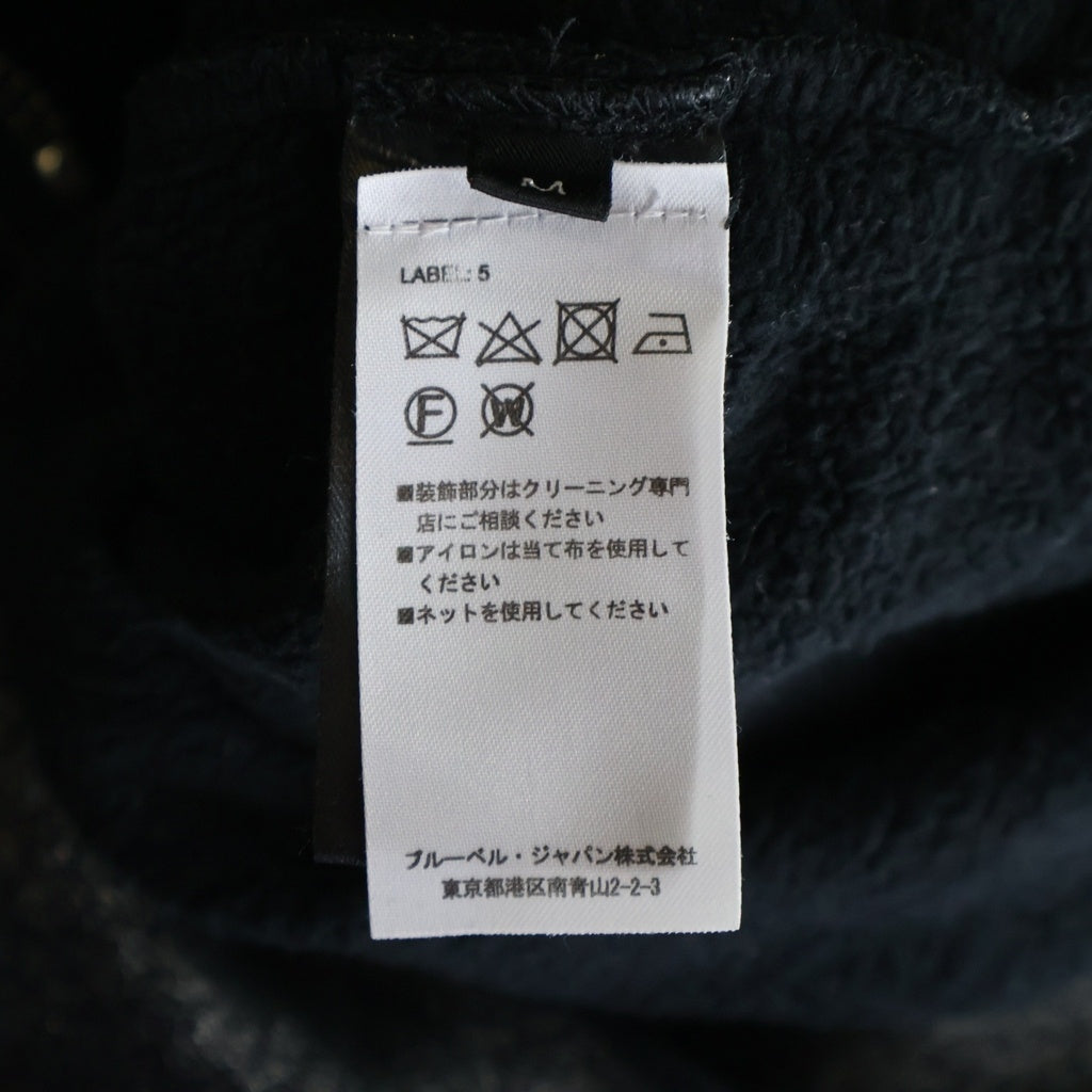 BALMAIN(バルマン) ロゴワッペン サイドジップ ラメ加工 スウェットジップパーカー ブラック W8H6643J190B