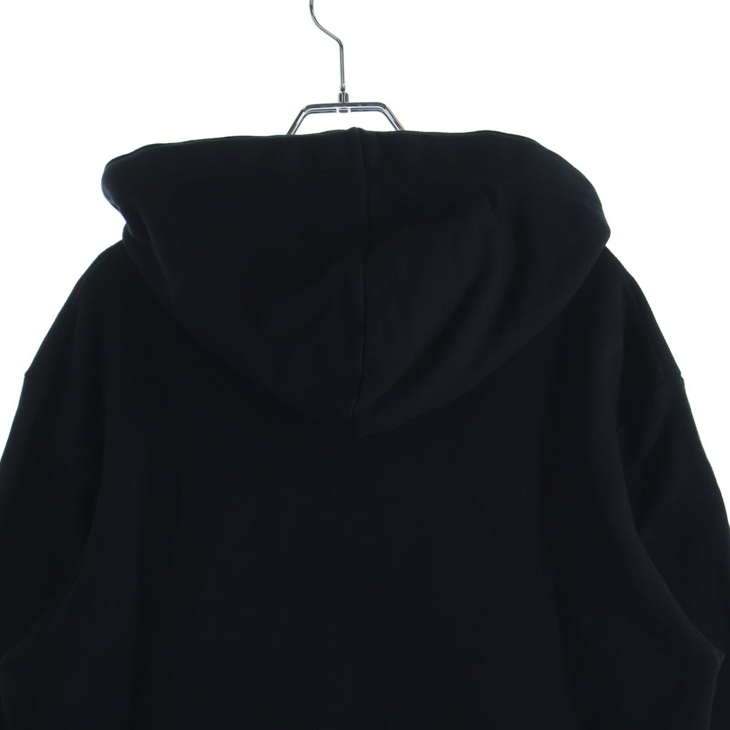 BALMAIN(バルマン) テープ ロゴドローコード サイドジップ スウェットジップパーカー ブラック RH03843J928