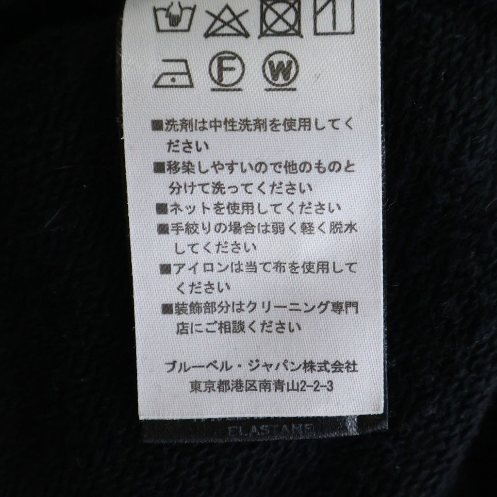 BALMAIN(バルマン) テープ ロゴドローコード サイドジップ スウェットジップパーカー ブラック RH03843J928