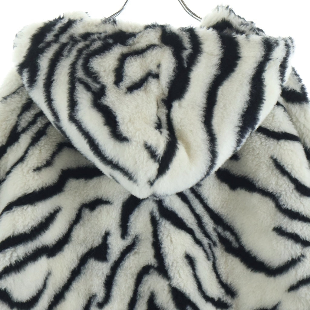 CELINE(セリーヌ) Alpaca Tiger Fleece Jacket アルパカ混 タイガー フリースジャケット ホワイト/ブラック 2Y905386W