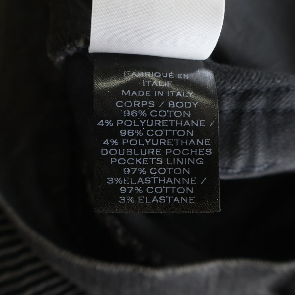 BALMAIN(バルマン) 裾ジップ バイカーデニムパンツ ブラック S8H5137T008