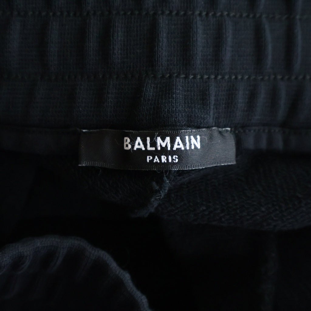 BALMAIN(バルマン) ロゴポケット ドローコード スウェットパンツ ブラック 5462I366