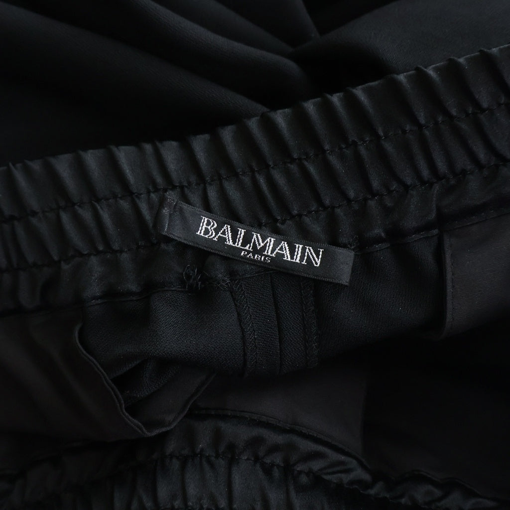 BALMAIN(バルマン) 裾ジップ タキシードパンツ ブラック W8H5204T100
