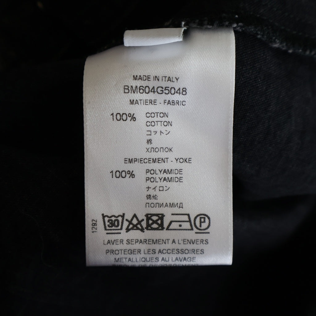 GIVENCHY(ジバンシィ) ウォッシュ加工 スナップボタン ウエスタンデニム 長袖シャツ ブラック BM604G5048