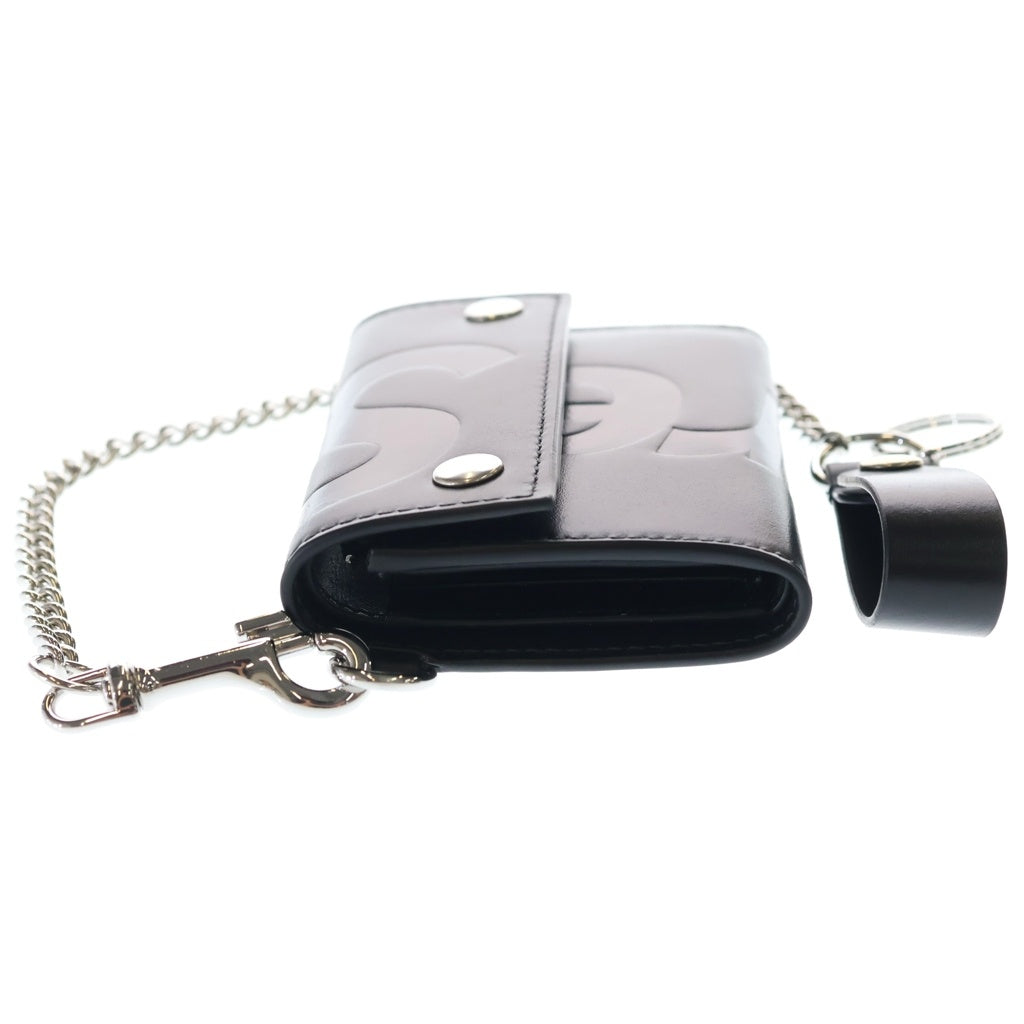 SUPREME(シュプリーム) 25SS Leather Chain Wallet Black レザー チェーン コンパクトウォレット 3つ折り財布 ブラック