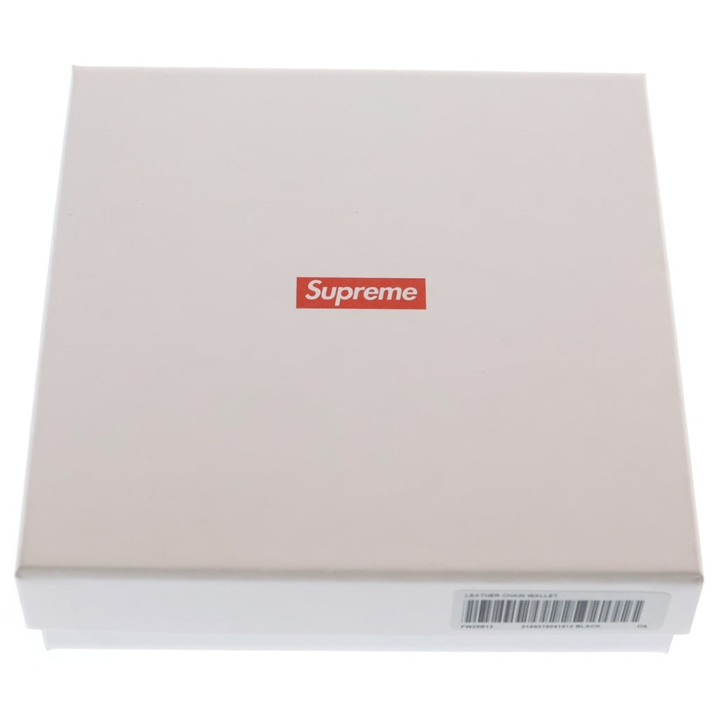 SUPREME(シュプリーム) 25SS Leather Chain Wallet Black レザー チェーン コンパクトウォレット 3つ折り財布 ブラック
