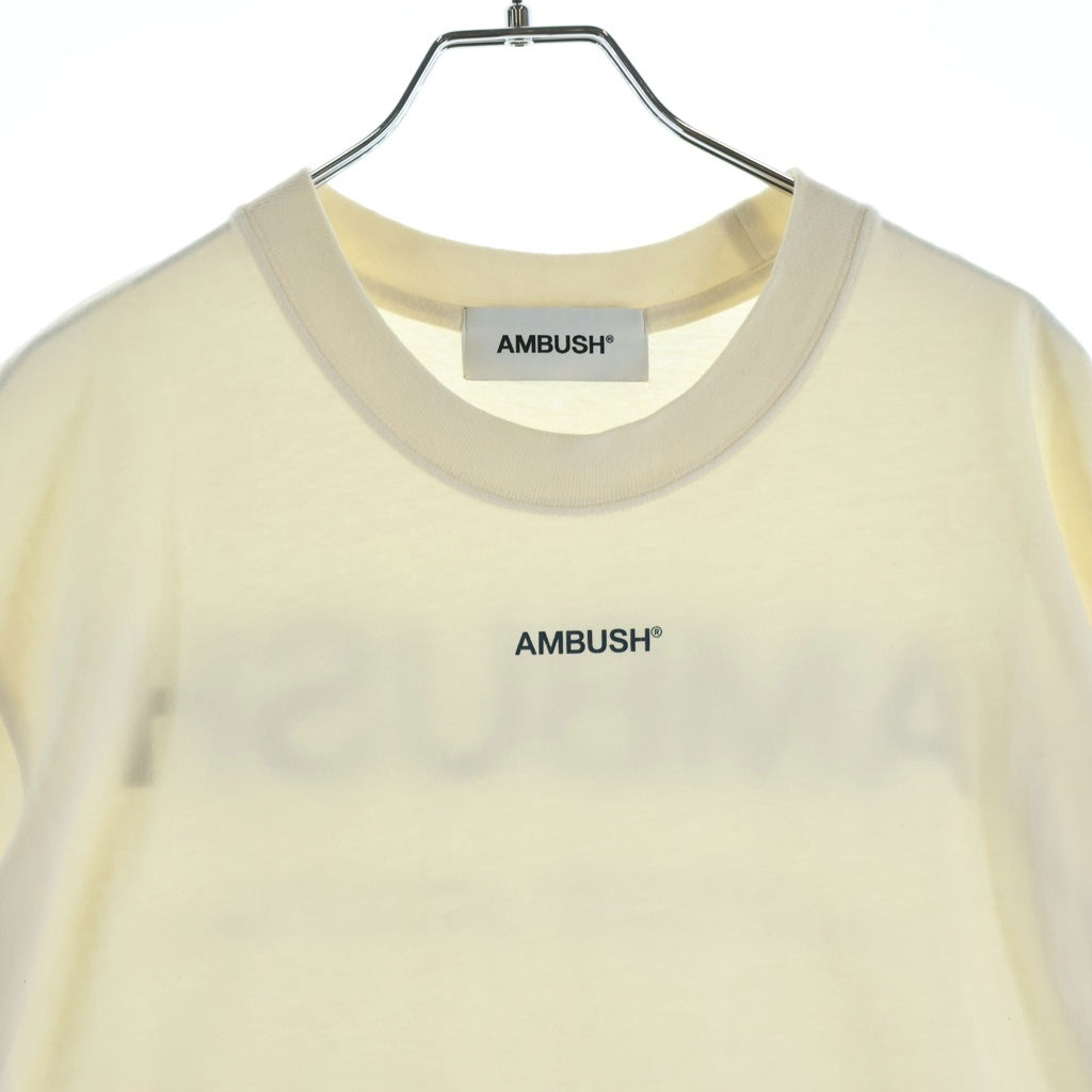 AMBUSH(アンブッシュ) 20AW ロゴプリントクルーネック 半袖Tシャツカットソーホワイト BMAA007F20JER001