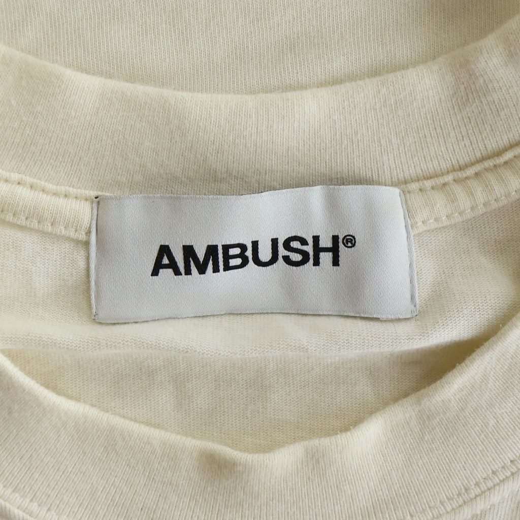 AMBUSH(アンブッシュ) 20AW ロゴプリントクルーネック 半袖Tシャツカットソーホワイト BMAA007F20JER001