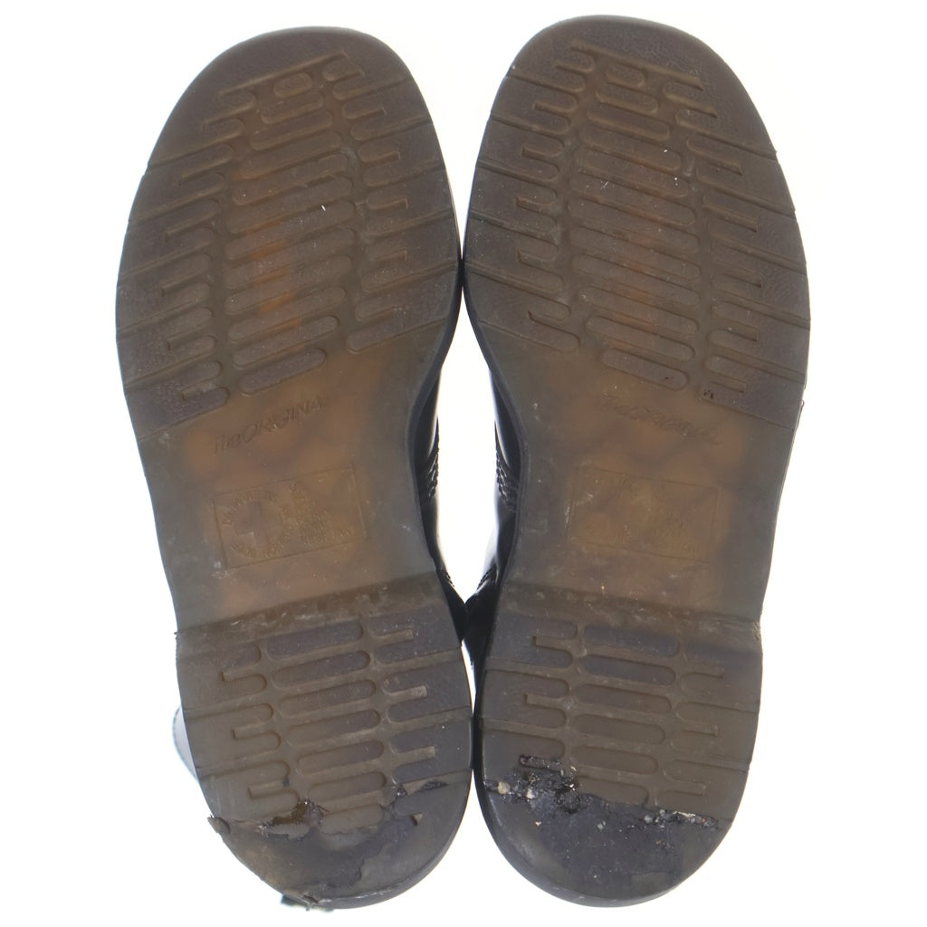 VETEMENTS(ヴェトモン) 18SS BODERLINE LEATHER BOOTS 10ホール サイドジップ ノーレース レザー ブーツ ブラック 1490VTM