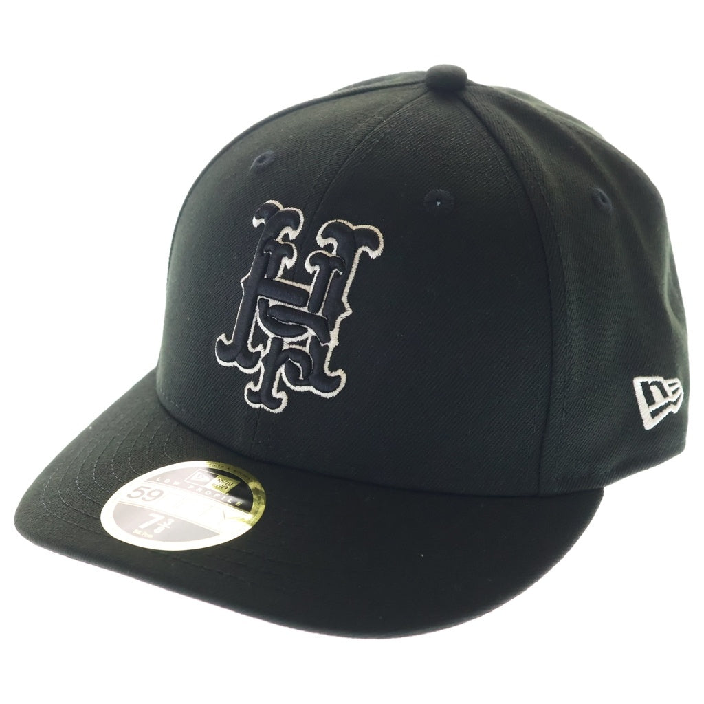 HUF(ハフ) ×New Era 59FIFTY ニューエラ ロゴ刺繍 ベースボールキャップ 帽子 ブラック