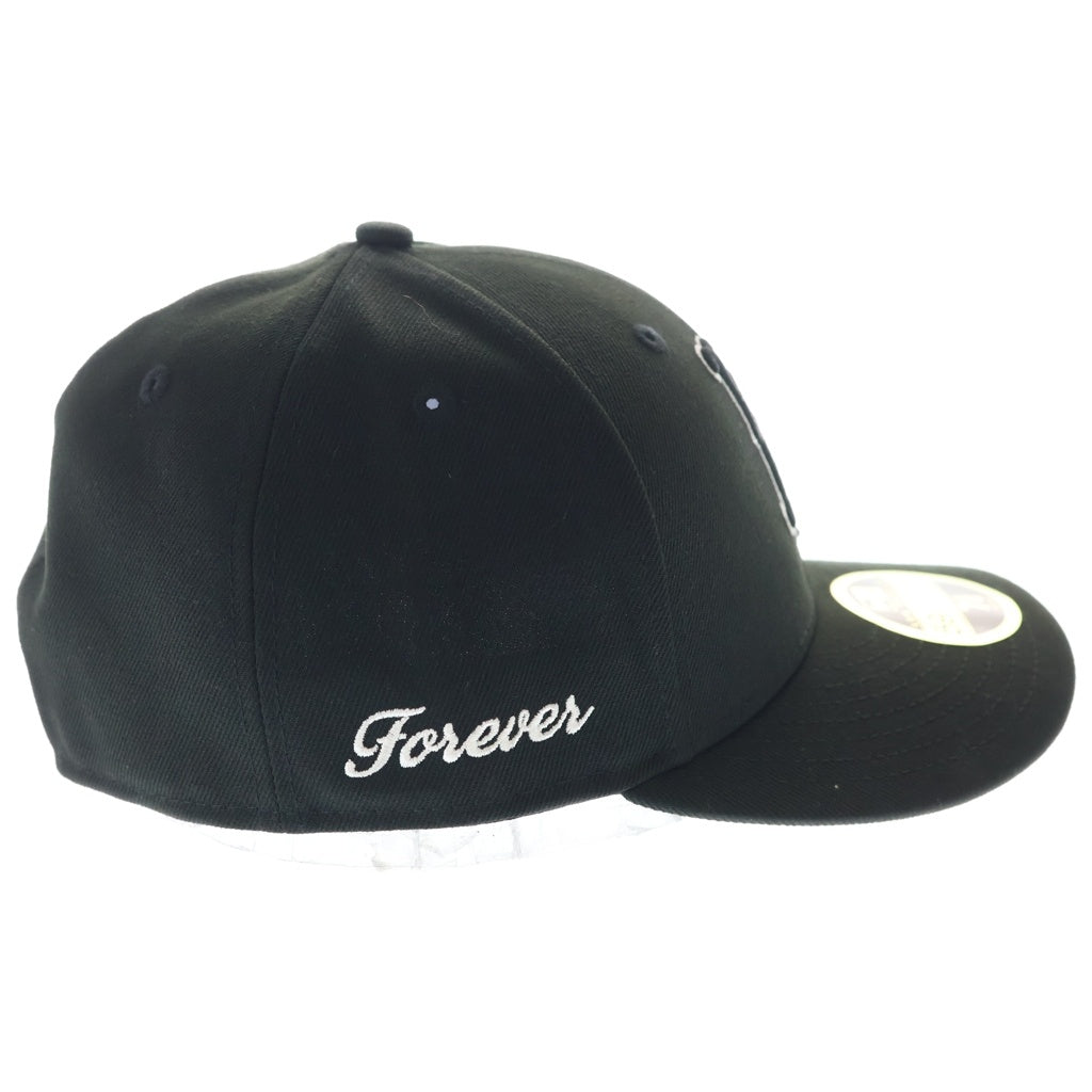HUF(ハフ) ×New Era 59FIFTY ニューエラ ロゴ刺繍 ベースボールキャップ 帽子 ブラック
