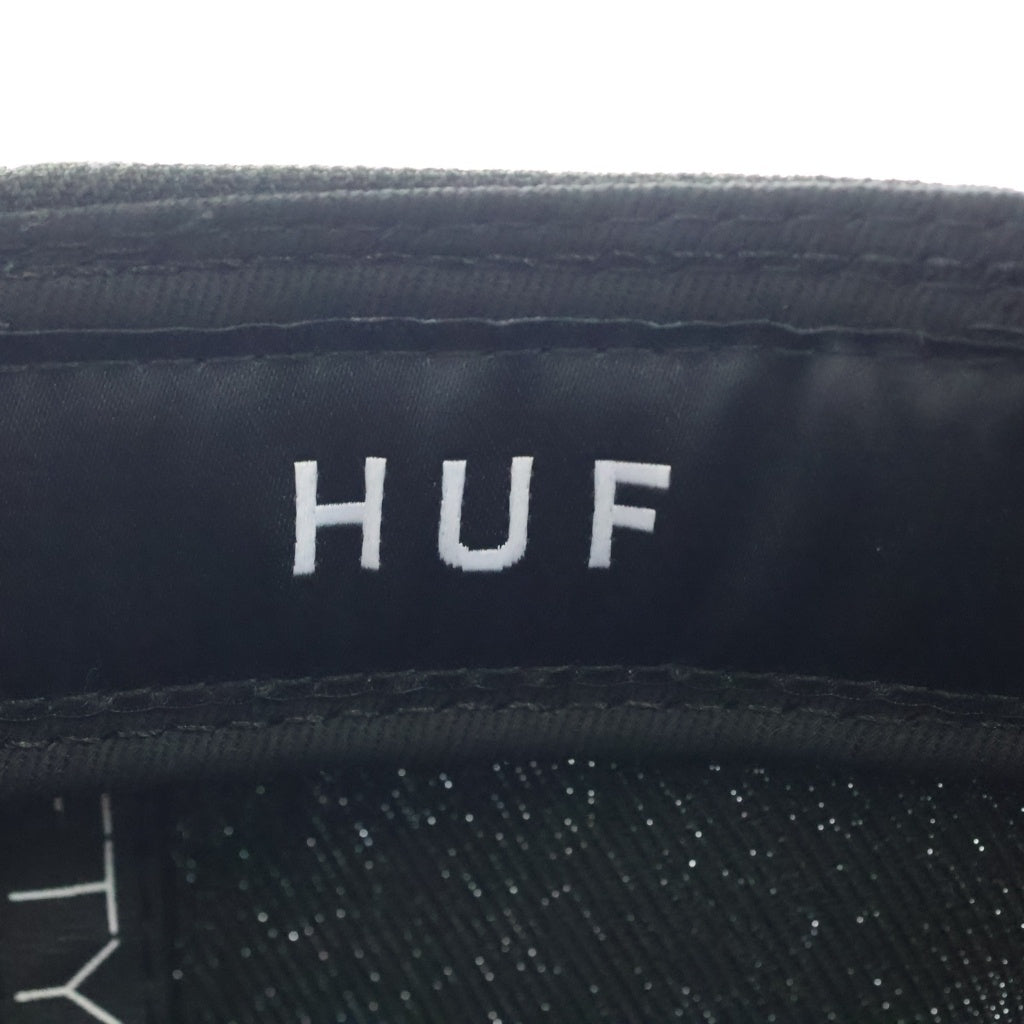 HUF(ハフ) ×New Era 59FIFTY ニューエラ ロゴ刺繍 ベースボールキャップ 帽子 ブラック