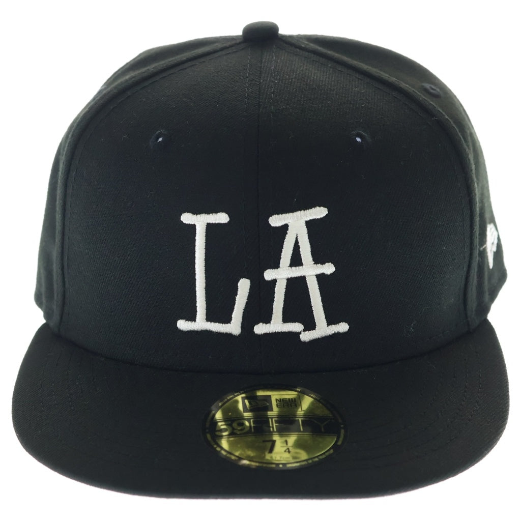 STUSSY(ステューシー) ×New Era 59FIFTY ニューエラ ロサンゼルス ベースボールキャップ 帽子 ブラック