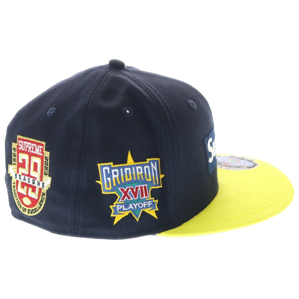 SUPREME(シュプリーム) 23AW ×New Era Championships Box Logo ニューエラ チャンピオンシップ ボックスロゴベースボールキャップ 帽子 イエロー/ネイビー