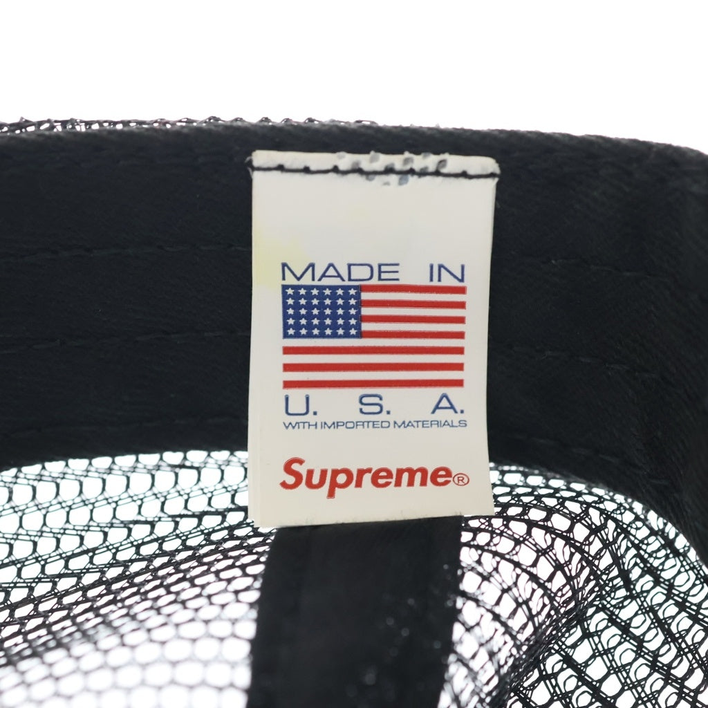 SUPREME(シュプリーム) 24AW Underline Mesh Back 5-panel Cap メッシュトラッカーキャップ 帽子 ブラック