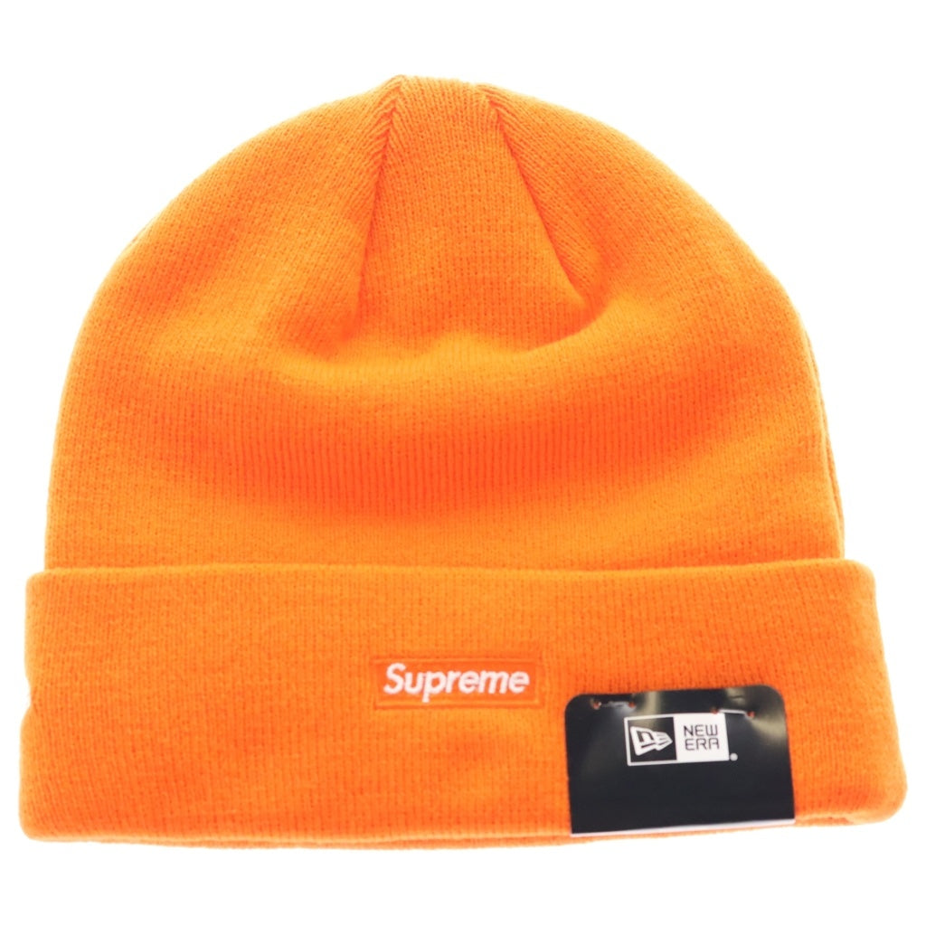SUPREME(シュプリーム) 24AW× New Era Script Beanie ニューエラ ロゴ 刺繍 ニット帽 ビーニー ニットキャップ オレンジ