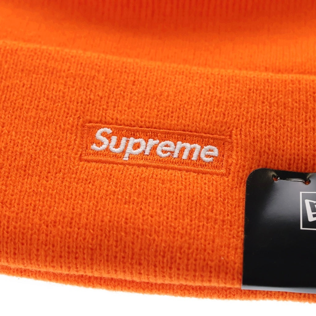 SUPREME(シュプリーム) 24AW× New Era Script Beanie ニューエラ ロゴ 刺繍 ニット帽 ビーニー ニットキャップ オレンジ