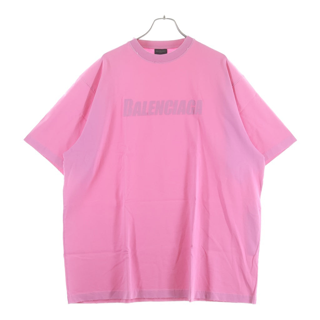 BALENCIAGA(バレンシアガ) ロゴ ダメージ加工 オーバーサイズ 半袖T 