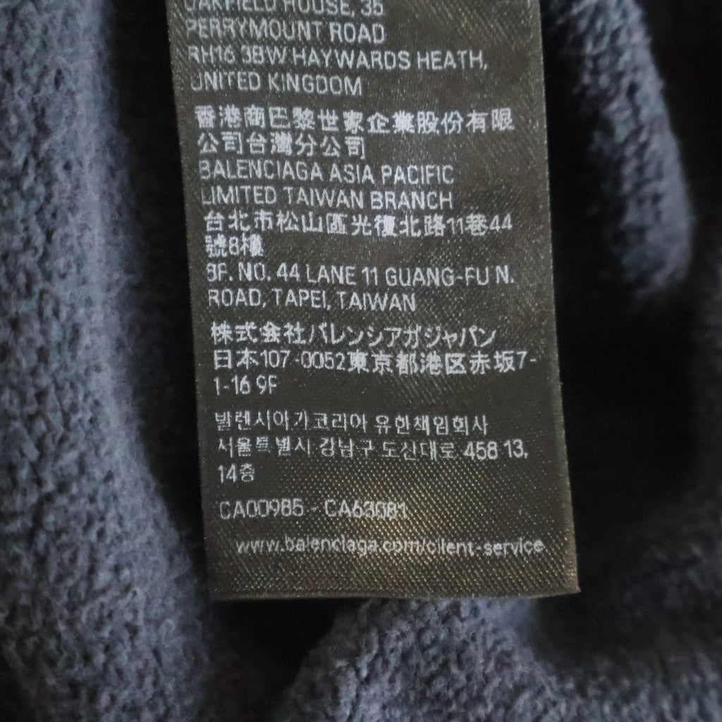 BALENCIAGA(バレンシアガ) 24AW Fashion Designer Pulled Zip Up Hoodie ファッションデザイナー スウェットジップパーカー バレンシアガ ブラック 808227 TSVC3
