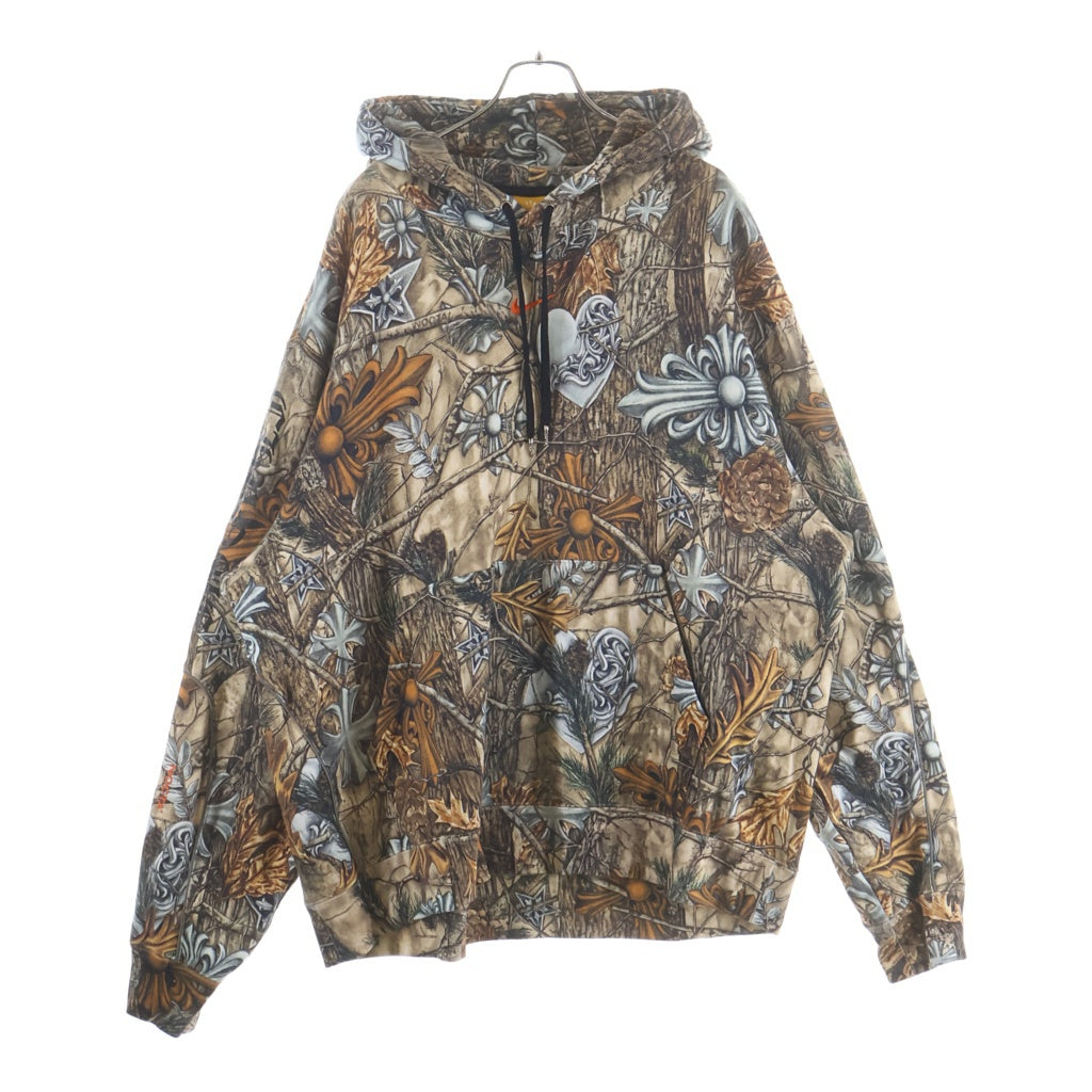 CHROME HEARTS(クロムハーツ) ×NIKE×NOCTA DRAKE HOODIE ナイキ ノクタ ドレイク バックホースシュープリント プルオーバースウェットパーカー ブラウン