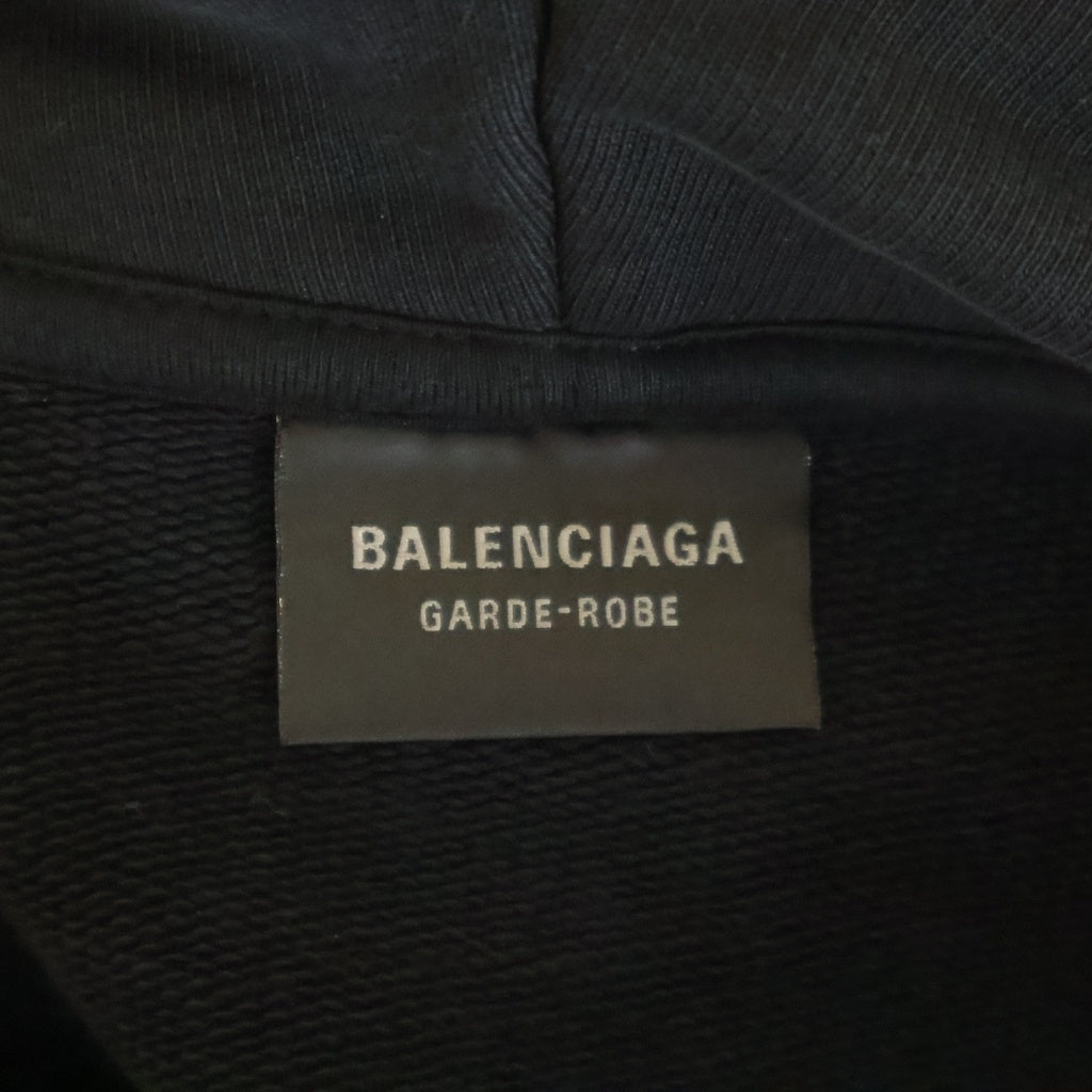 BALENCIAGA(バレンシアガ) ミディアムフィット スウェットプルオーバーパーカー ブラック 725565 TNVL4